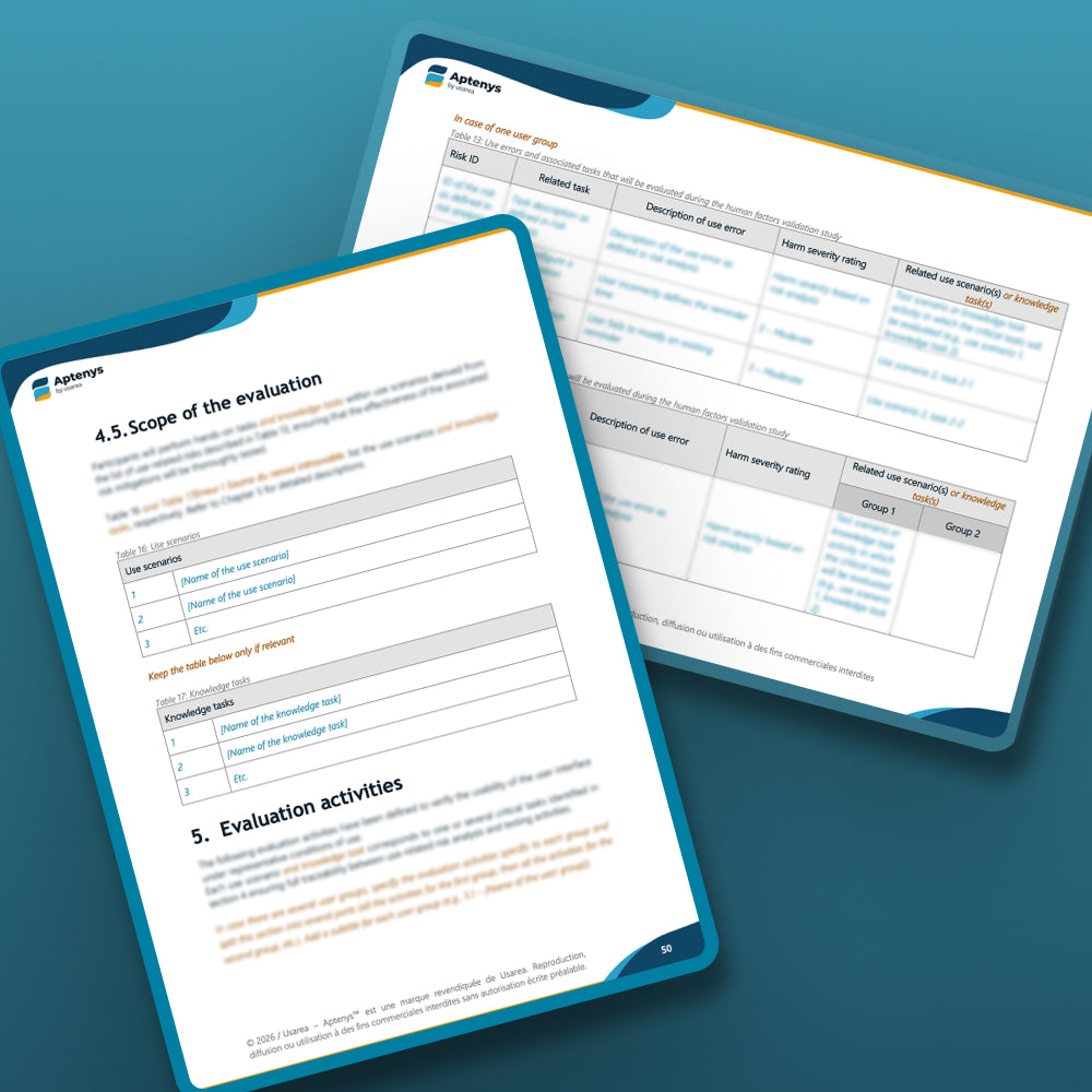 Protocole de validation des facteurs humains (FDA Human Factors Guidance)