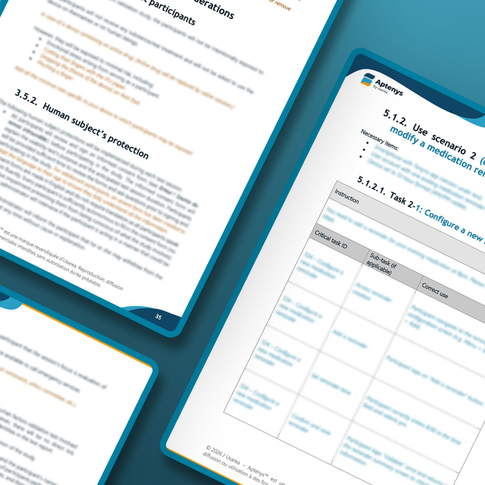 Protocole de validation des facteurs humains (FDA Human Factors Guidance)