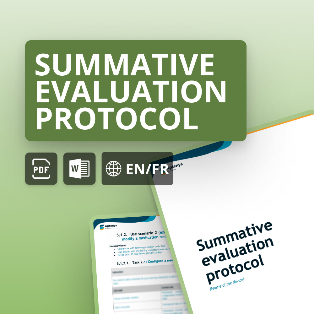 Protocole d’évaluation sommative (norme EN 62366-1:2015/A1:2020)