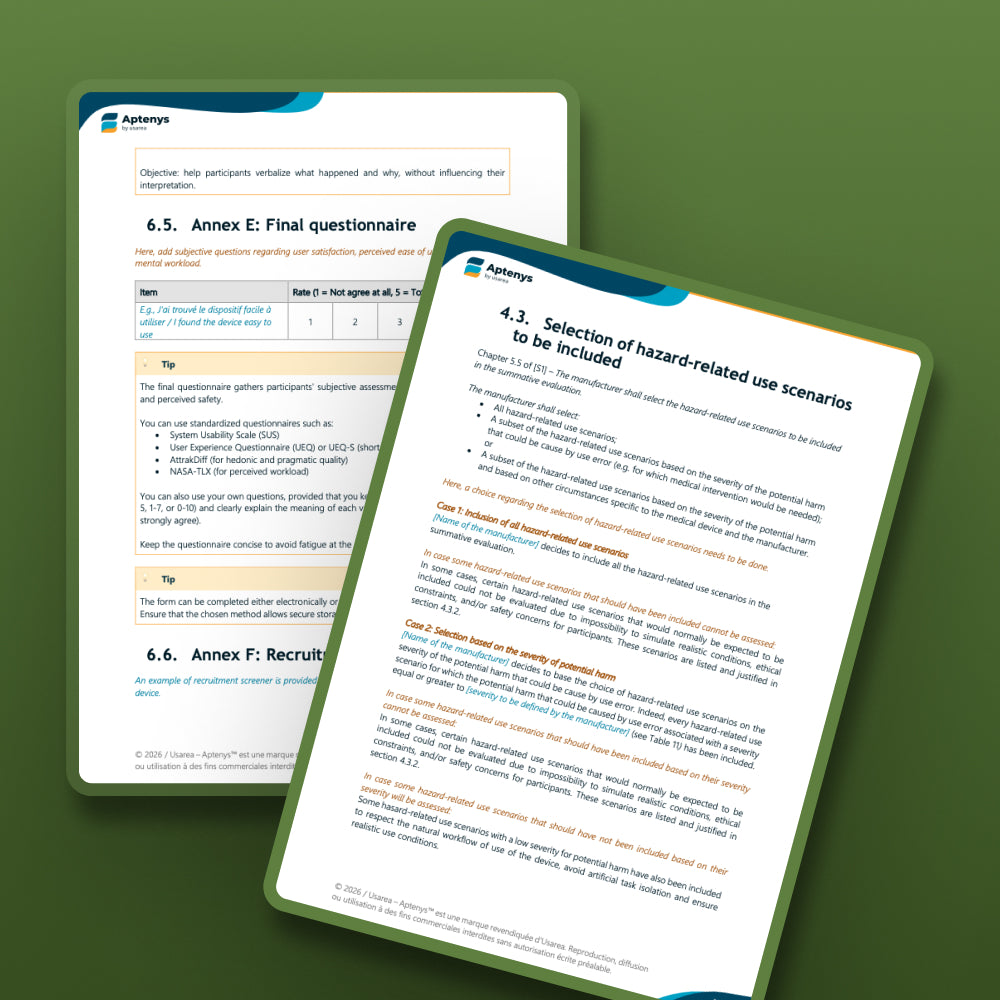 Pack évaluation sommative (norme EN 62366-1:2015/A1:2020)