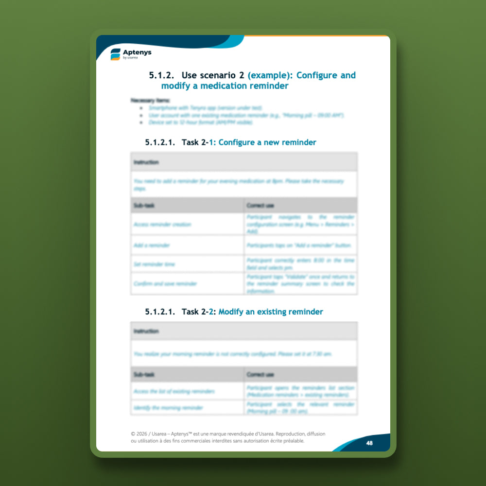 Protocole d’évaluation sommative (norme EN 62366-1:2015/A1:2020)