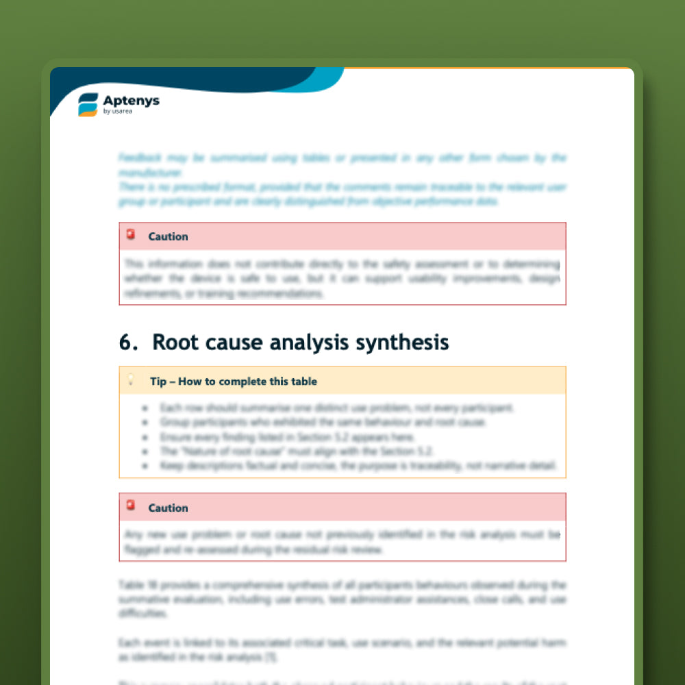 Rapport d’évaluation sommative (norme EN 62366-1:2015/A1:2020)